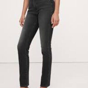 Banana Republic High-Rise Slim Ankle Jean Black Wash Size 29